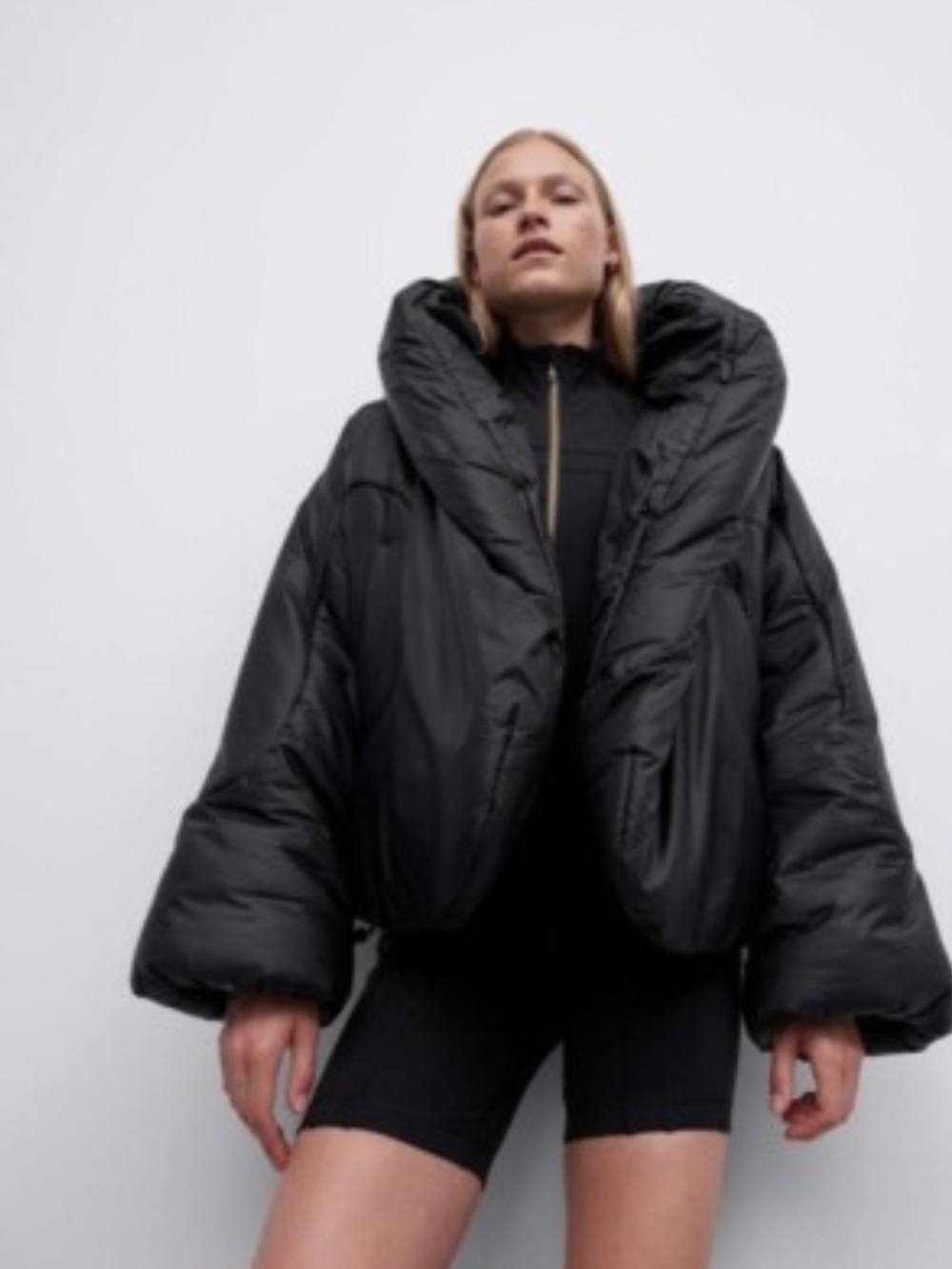 lululemon athletica Black Oversized Hooded Puffer Jacket